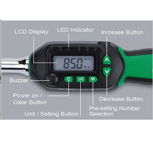 TOPTUL - DIGITAL TORQUE WRENCH - SHORT HANDLE TYPR - Image 3