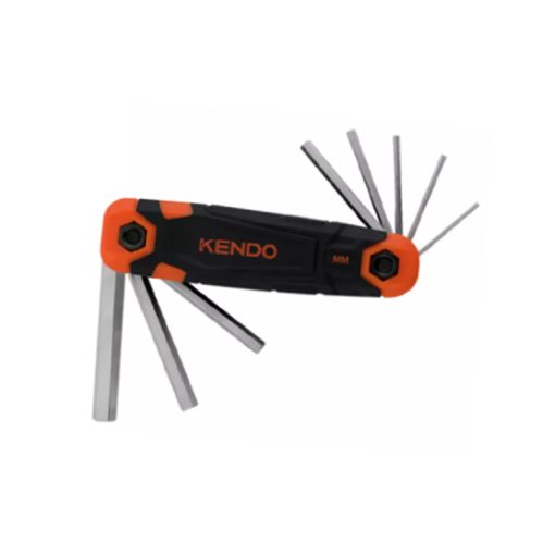 KENDO 8pc large Heat-treated Folding Hex Key Set for bikes