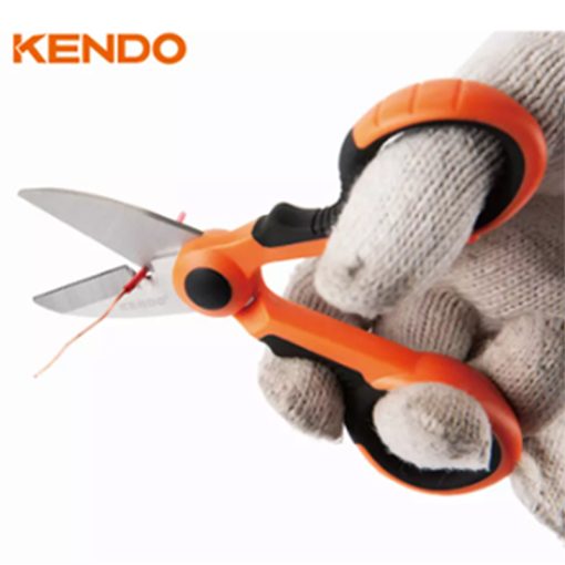 KENDO Electrician' Scissors With Cutting Notch For Cut Electric Wire - Image 2