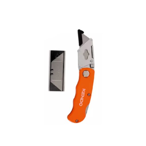 Kendo Aluminum Body Dual Blade Folding Utility Knife With Retractable Blade - Image 3