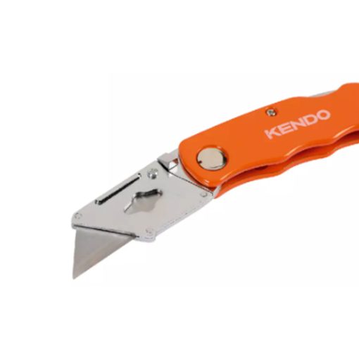 Kendo Aluminum Body Dual Blade Folding Utility Knife With Retractable Blade - Image 4