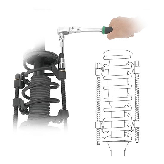 JEAC0137 TOPTUL 2PCS Coil Spring Compressor Set