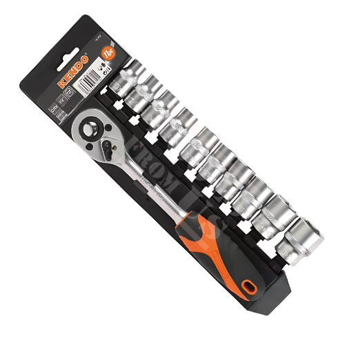 KENDO - 11pc 12PT Socket Set- KD16209 KENDO 11pc 1/4″ Drive 12PT Socket Set
