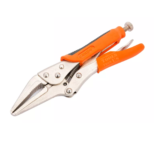 KENDO -Long Nose Locking Pliers - 11612 KENDO Long Nose Locking Pliers 10″