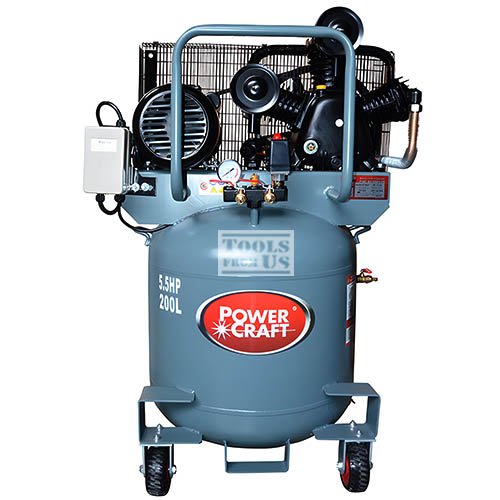 POWER CARFT AIR COMPRESSOR 5.5HP-PAC55200V2S POWER CRAFT Air Compressor 5.5 HP – Belt Driven