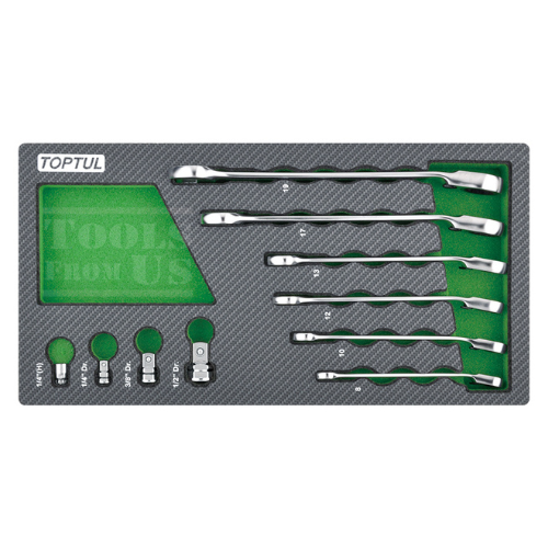 TOPTUL - 10PCS - Pro-Series Reversible Ratchet Combination Wrench Set - GEA1001 TOPTUL 10PCS – Pro-Series Reversible Ratchet Combination Wrench Set