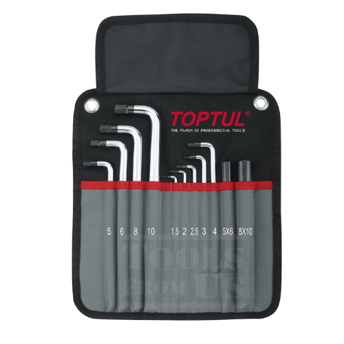 TOPTUL - 11PCS Heavy Duty Extra Long Type Ball Point Hex Key Wrench Set - GPAQ1101 TOPTUL 11PCS Heavy Duty Extra Long Type Ball Point Hex Key Wrench Set