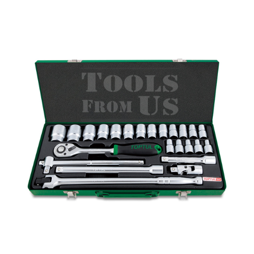 TOPTUL - 24PCS Socket Set - GCAD2403 TOPTUL 24PCS 1/2″ Drive Socket Set