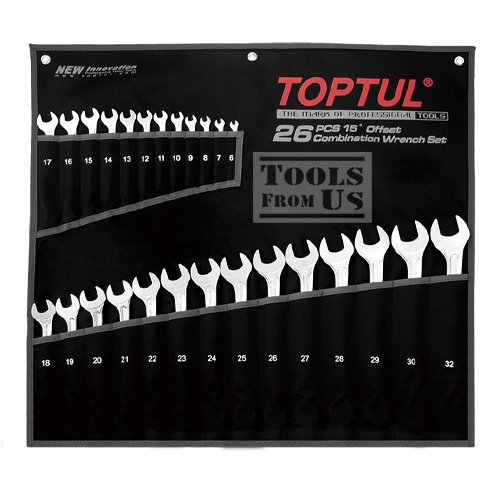 TOPTUL - 26PCS Hi-Performance Combination Wrench Set - GPAX2601 TOPTUL 26PCS Hi-Performance Combination Wrench Set