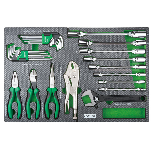 TOPTUL - 31PCS - Wrench Assortment & Pliers Set - GED312 TOPTUL 31PCS – Wrench Assortment & Pliers Set