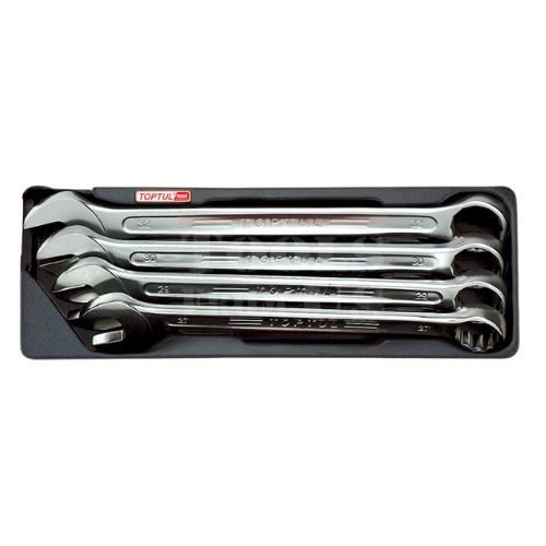 TOPTUL - 4PCS - 15° Offset Super-Torque Combination Wrench Set - GAAT0407 TOPTUL 4PCS – 15° Offset Super-Torque Combination Wrench Set