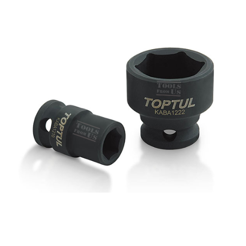TOPTUL - 6PT Flank Impact Sockets - METRIC - KABA12 SERIES TOPTUL 3/8″ Drive 6PT Flank Impact Sockets – METRIC