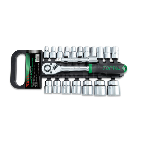 TOPTUL - 6PT Socket Set - GABB2001 TOPTUL 20PCS 1/2″ Drive Socket Set 6PT