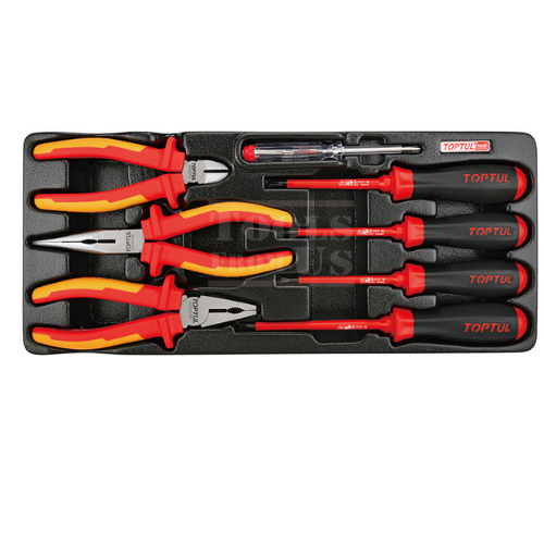 TOPTUL - 8PCS - VDE Insulated Pliers & Screwdrivers Set - GAAT0809 TOPTUL 8PCS – VDE Insulated Pliers & Screwdrivers Set