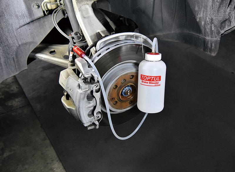 TOPTUL - Brake Bleeder Valve with Reception Bottle JECF0180- TOPTUL Brake Bleeder Valve with Reception Bottle