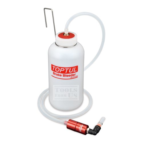TOPTUL - Brake Bleeder Valve with Reception Bottle - JECF0180 TOPTUL Brake Bleeder Valve with Reception Bottle