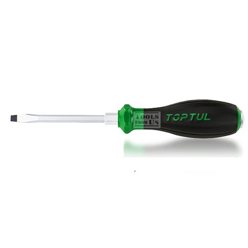 TOPTUL - Pro-Plus Series Go-Thru Slotted Screwdrivers (Hexagon Steel & Bolster) - FAGF SERIES TOPTUL Pro-Plus Series Go-Thru Slotted Screwdrivers (Hexagon Steel & Bolster)